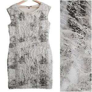 🍒 Linea Domani Stretch Textured Sheath Knee Length Dress Sz 14